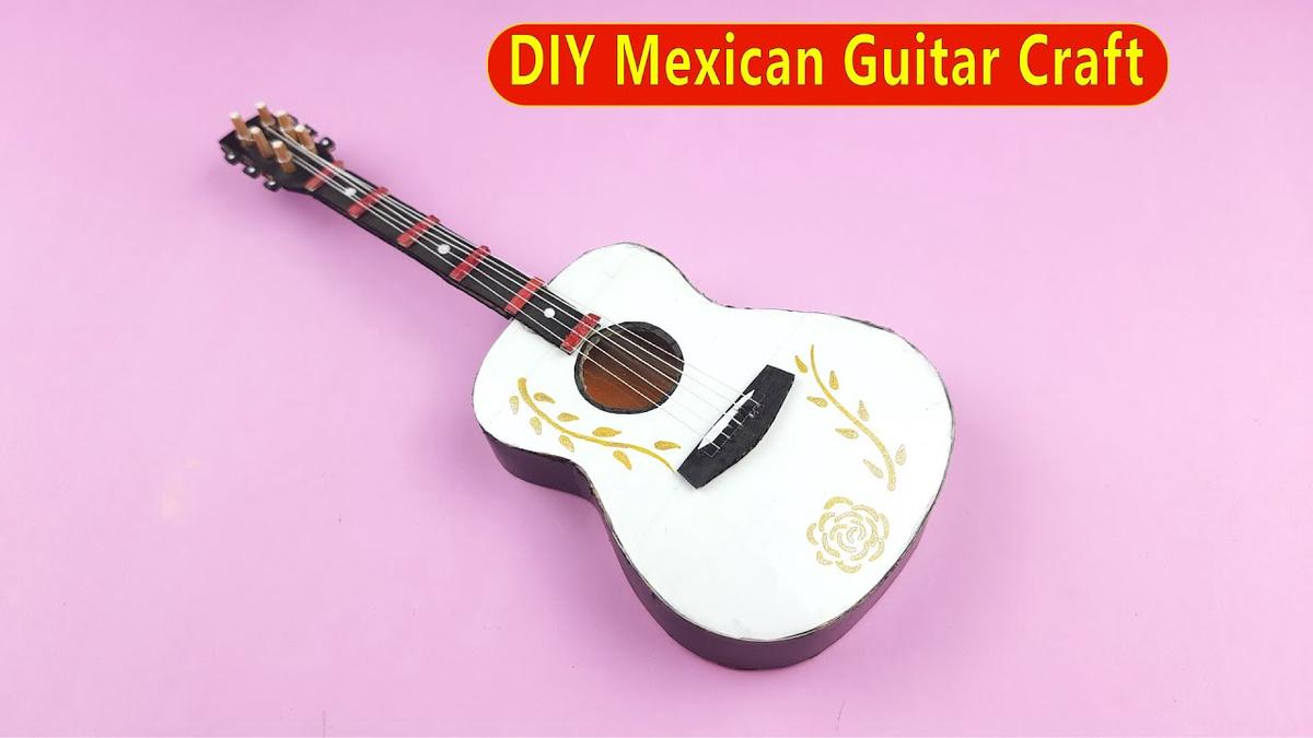 'Video thumbnail for DIY Mexican Guitar Cinco De Mayo - Easy Cardboard Crafts'