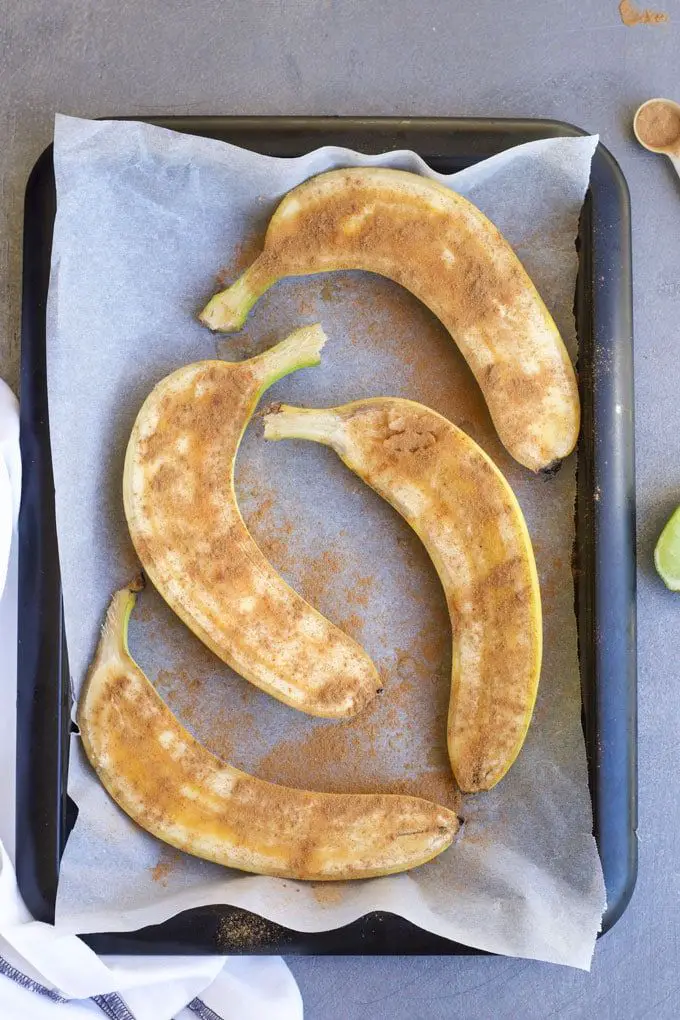 Plátanos al horno para bebés BLW