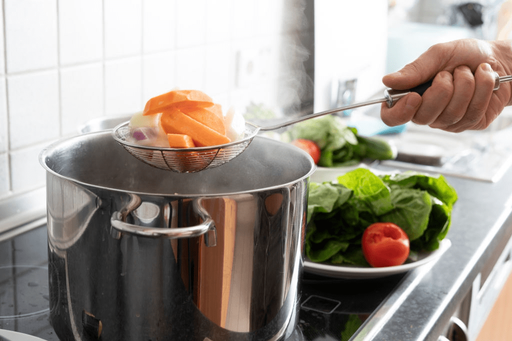 cocinar verduras al vapor