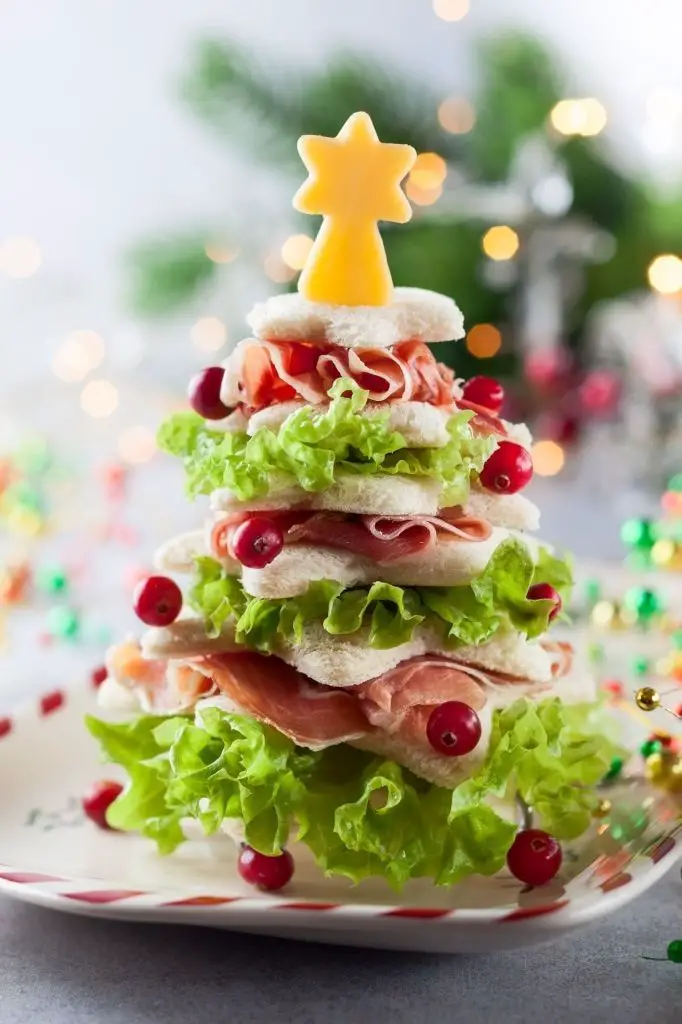 Sandwich temático para Navidad