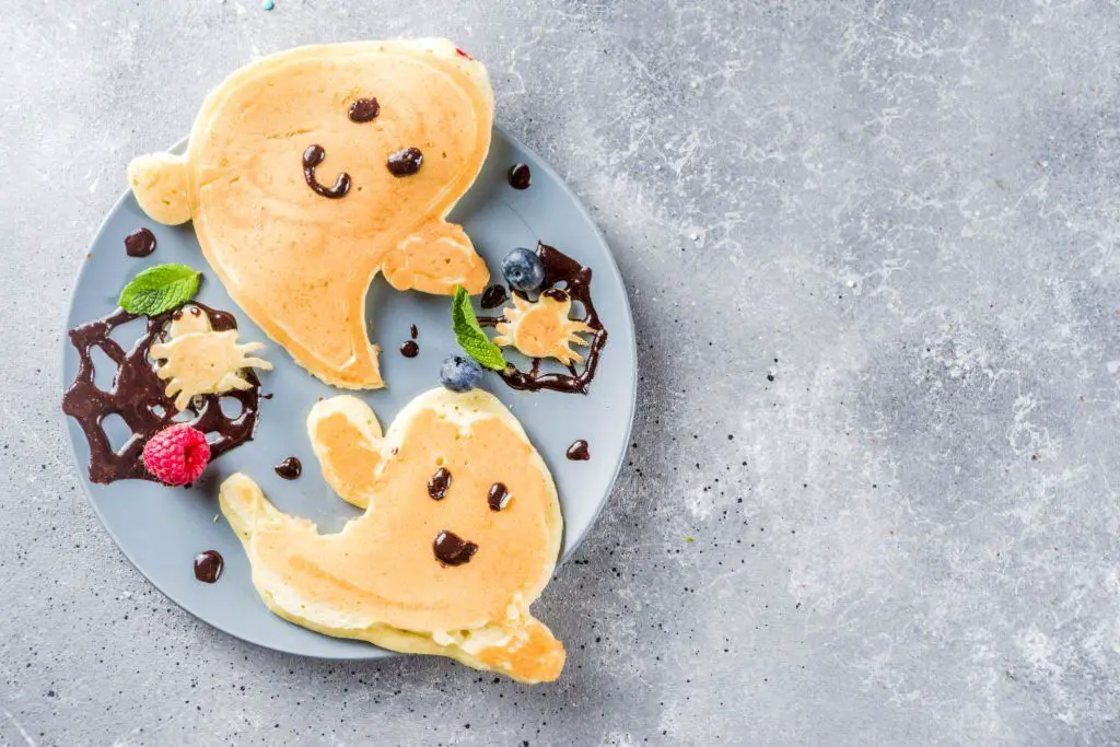 Pancakes fantasma Halloween para bebÃ©s