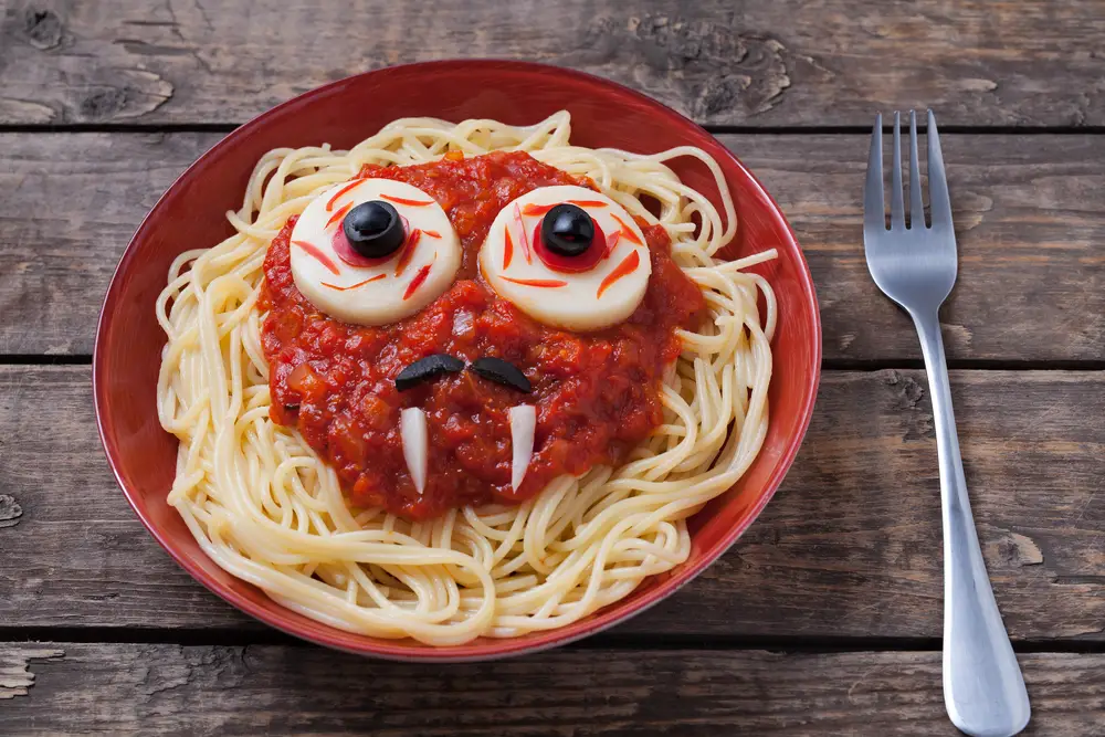 Espaguetis Monstruosos para Halloween
