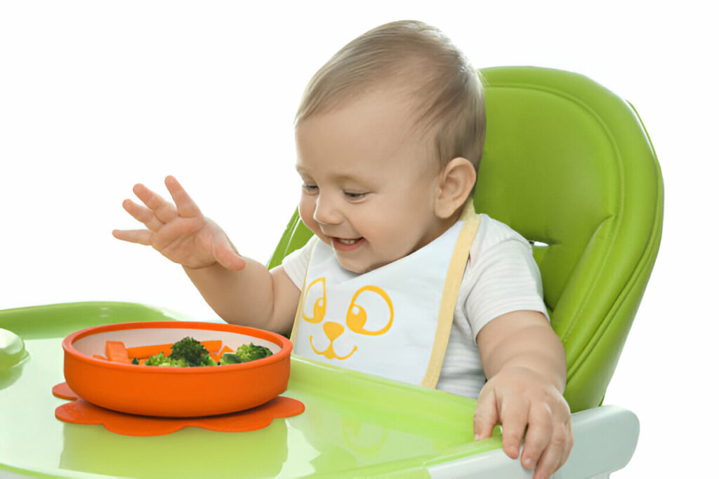 Salteado de verduras para bebés